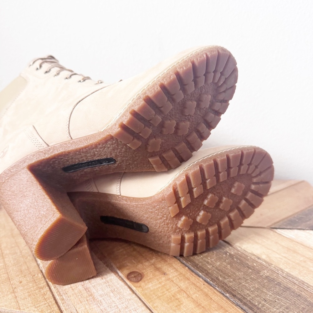 Timberland Glancy Light Taupe Nubuck Lace Up Boots - Picture 10 of 11